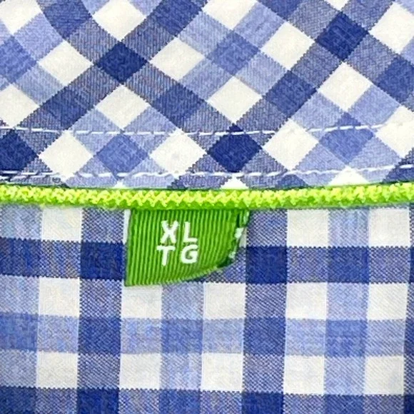 Forsyth of Canada Button Down Shirt Mens XL Blue Gingham Check Cotton Excellent - Picture 3 of 10